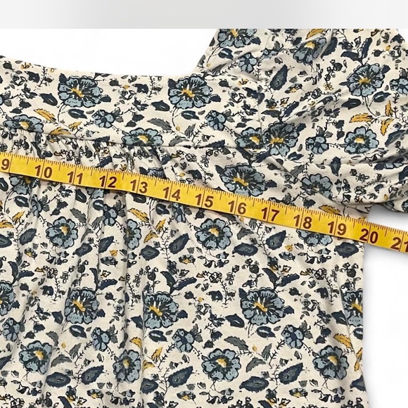 Lucky Brand Blue and Yellow Floral Blouse - Picture 2 of 5